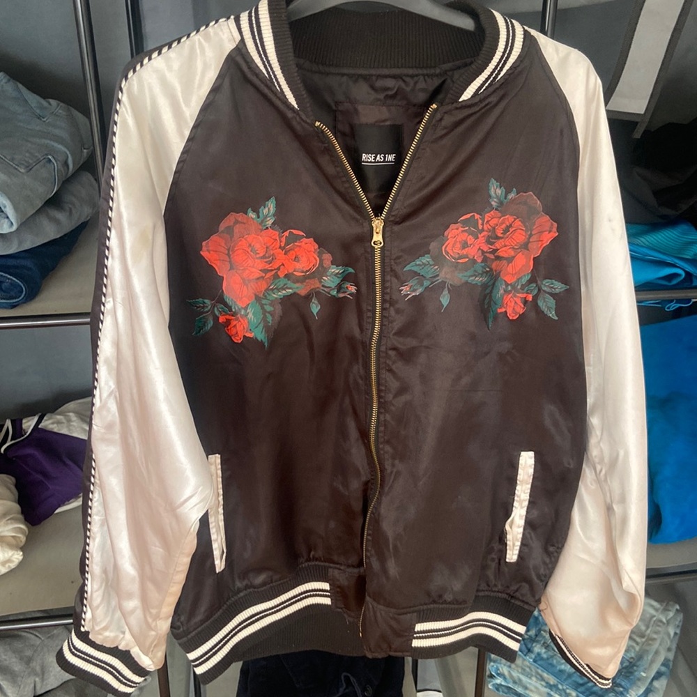 Graphic Lightweight Nylon Bomber